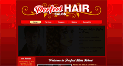 Desktop Screenshot of perfecthairsalon.com