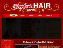 Tablet Screenshot of perfecthairsalon.com